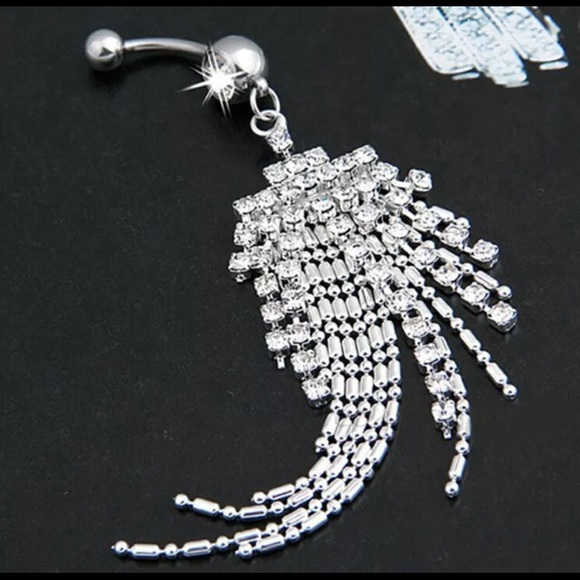 ❤️❤️❤️❤️❤️RHINESTONE BELLY RING - Picture 4 of 8